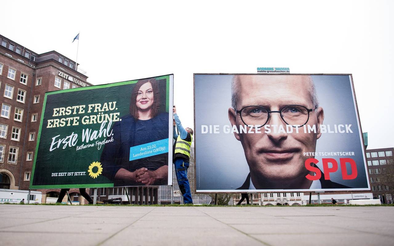 Wahlplakate in Hamburg