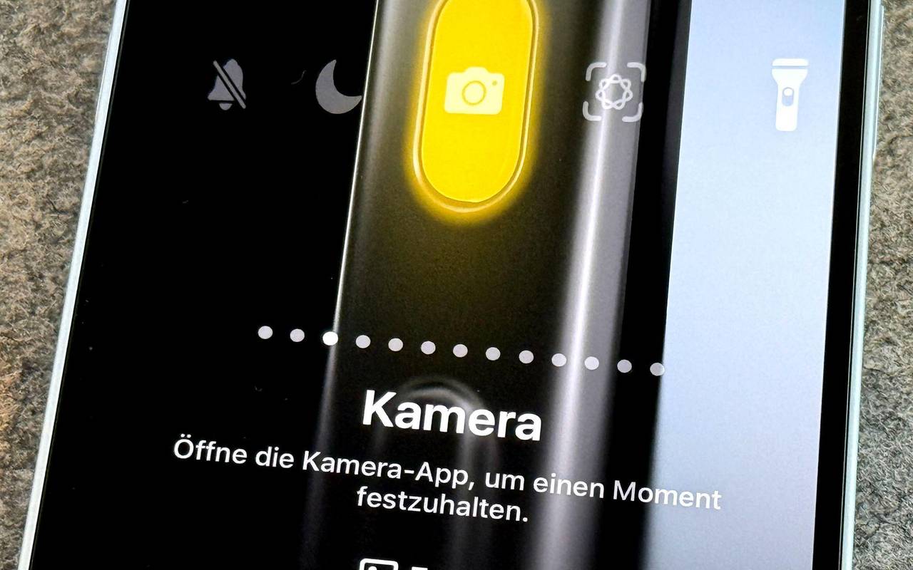 Einstellungen für die Funktionstaste auf einem iPhone