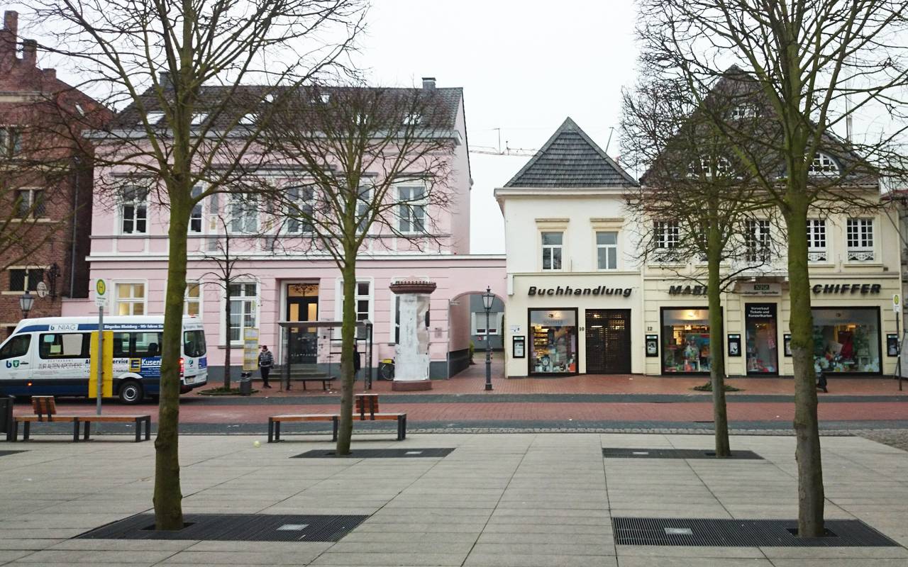 Der Fischmarkt bzw. Holzmarkt in Rheinberg.