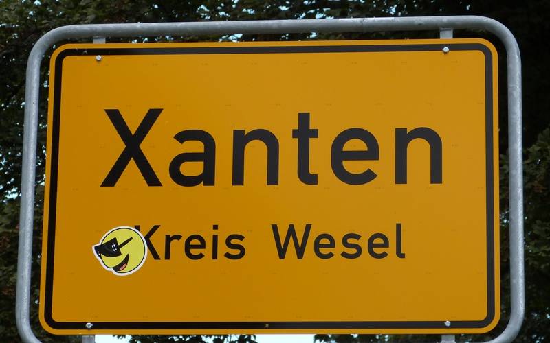 Ortseingangschild Xanten