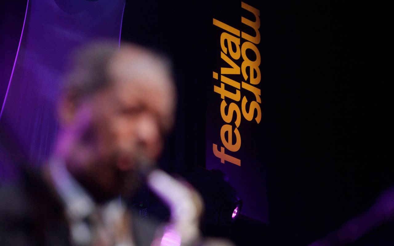 Hier tritt Ornette Coleman beim Moers Festival auf.