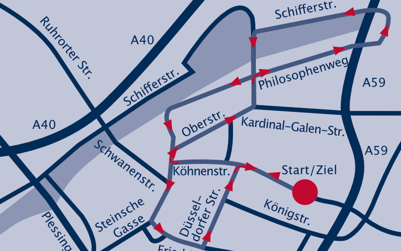 Strecke des Targobank Runs 2019