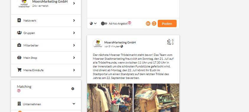 Moers Live Portal ist "on"