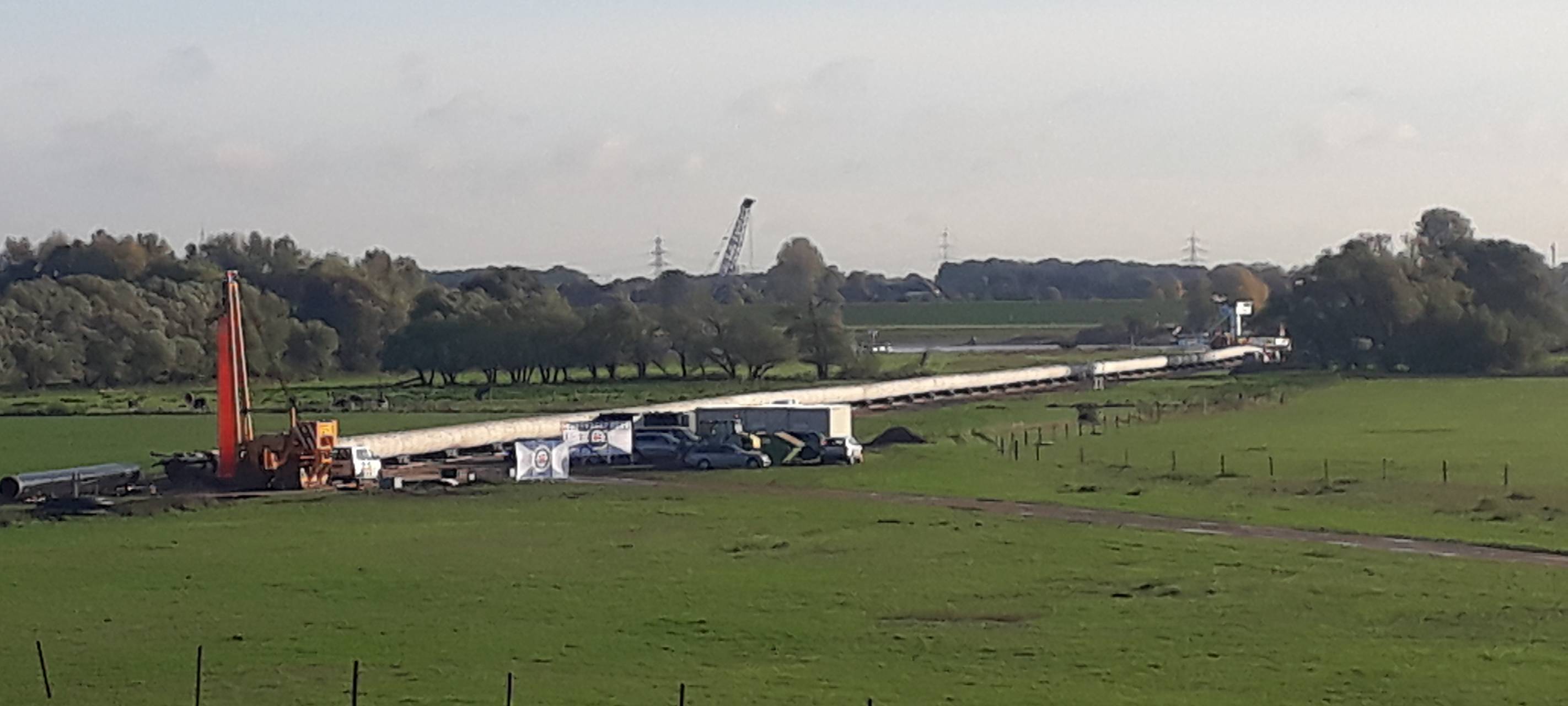 Gaspipeline ZEELINK durchquert den Rhein
