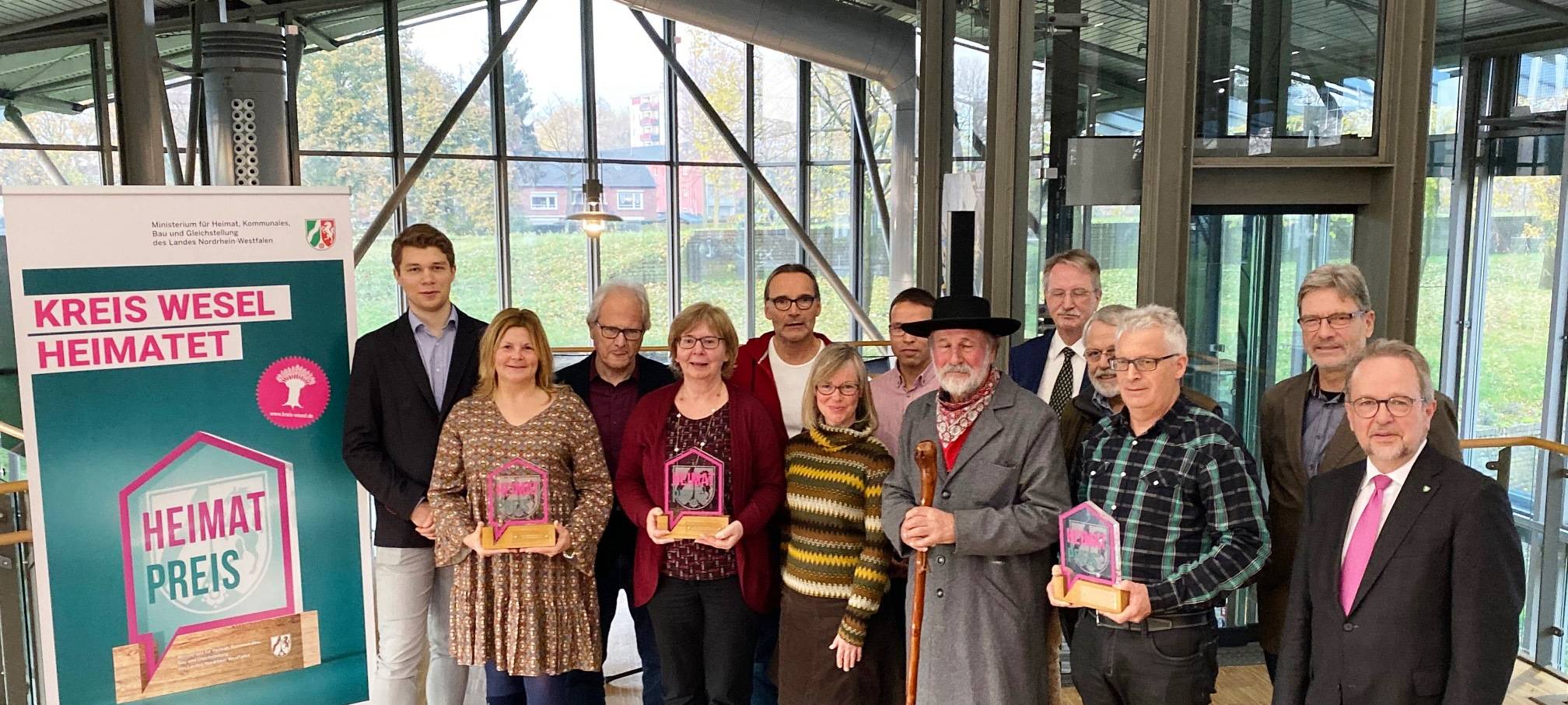 Die Preisträger des ersten Heimatpreises des Kreises Wesel.