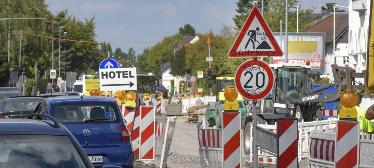 Römerstraße in Moers wird erst im Frühjahr fertig