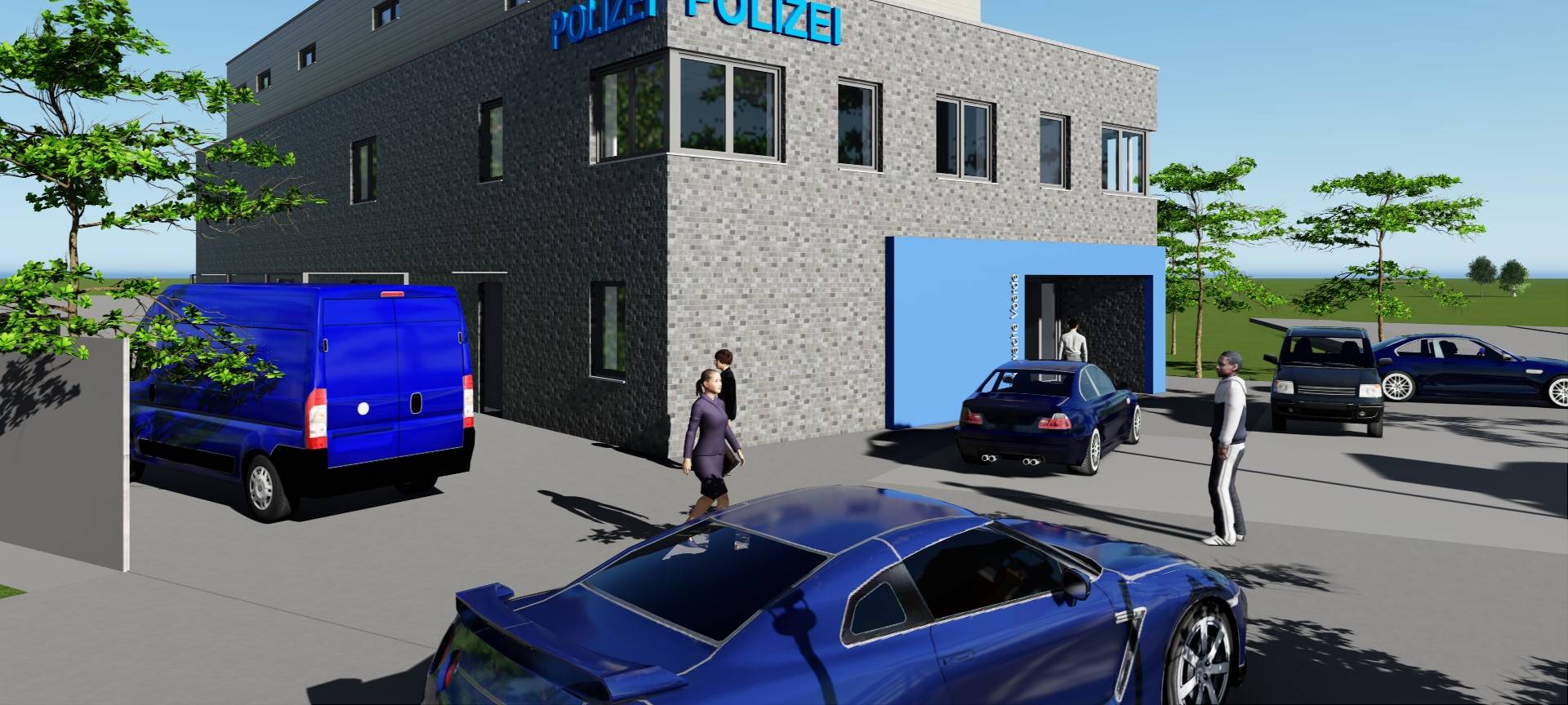 Neue Polizeiwache auf der Friedrichsfelder Straße in Voerde