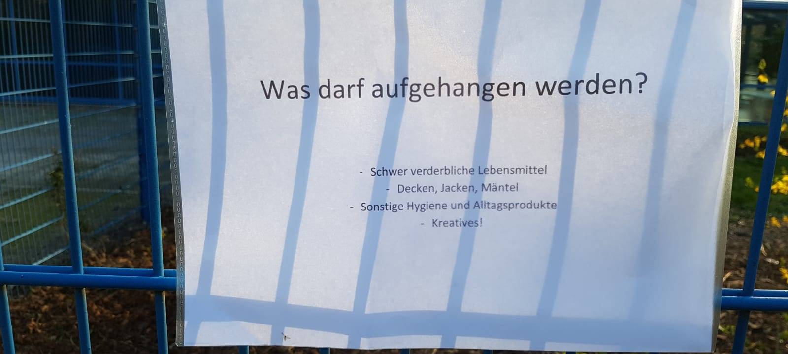 Wesel hat jetzt einen Gabenzaun für Bedürftige