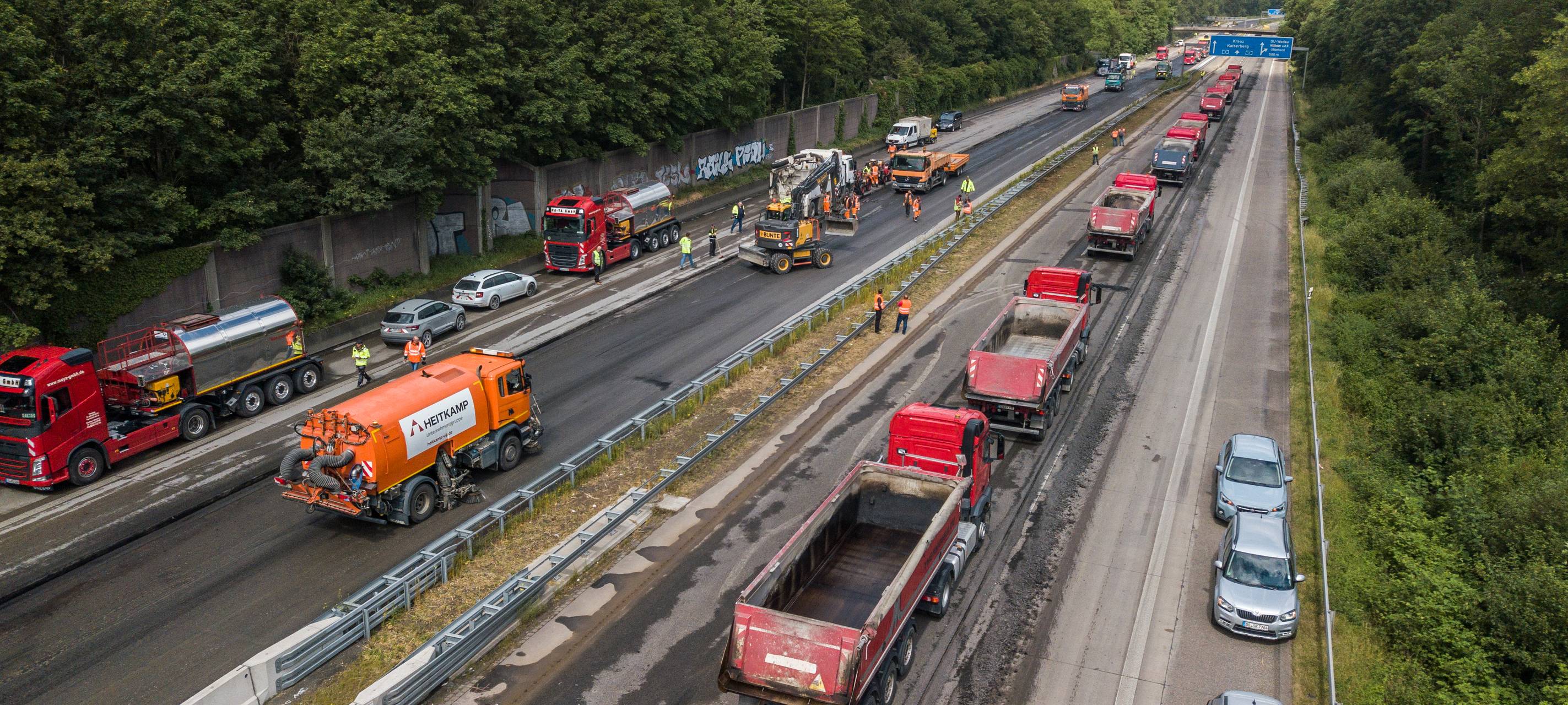 A3 Sanierung bei Hamminkeln hat begonnen