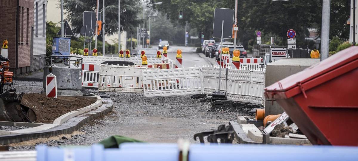 Baustelle auf Dinslakener Augustastraße geht in Schlussphase