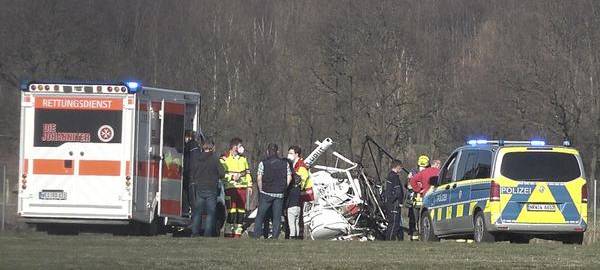 Helikopter-Absturz auf Hünxer Flugplatz geht glimpflich aus