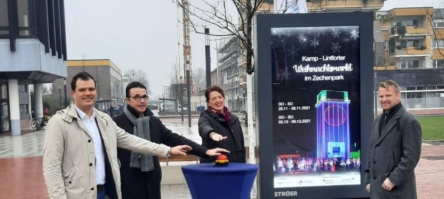 Kamp-Lintfort hat jetzt drei neue digitale "City Screens"