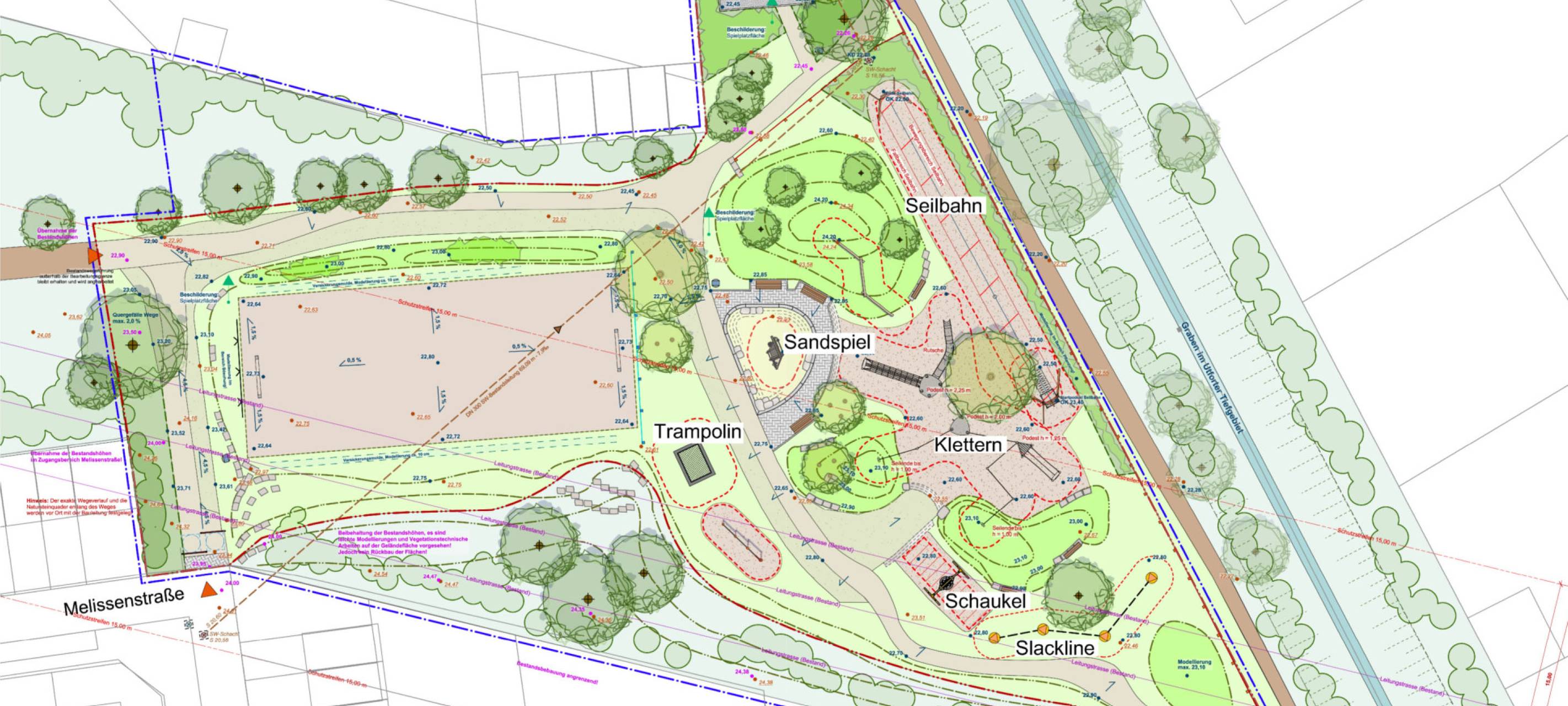 Spielplatz in Utfort bekommt neues Gewand