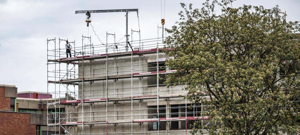 Campus-Baustelle in Moers leidet unter Lieferengpässen