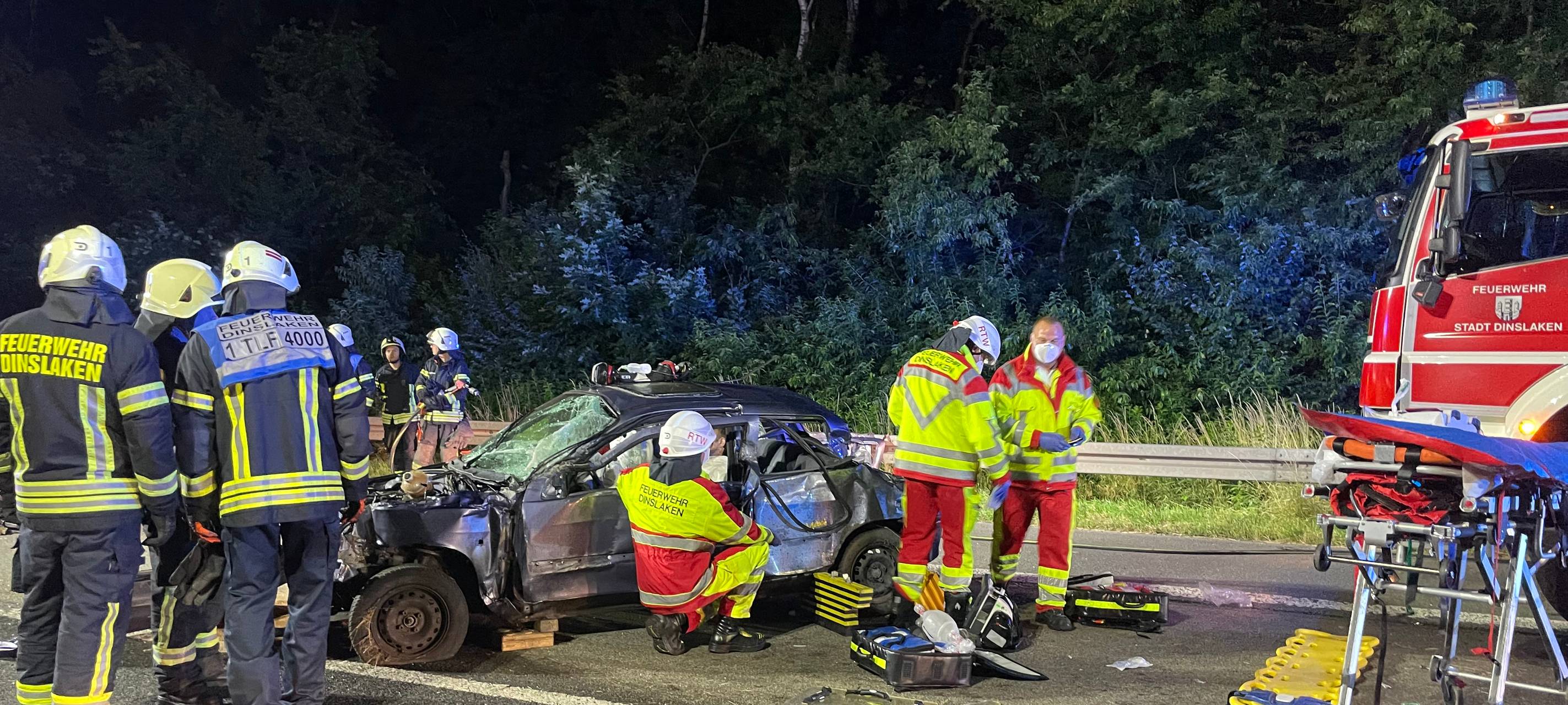 Zwei Verletzte bei Unfall auf A3 bei Dinslaken