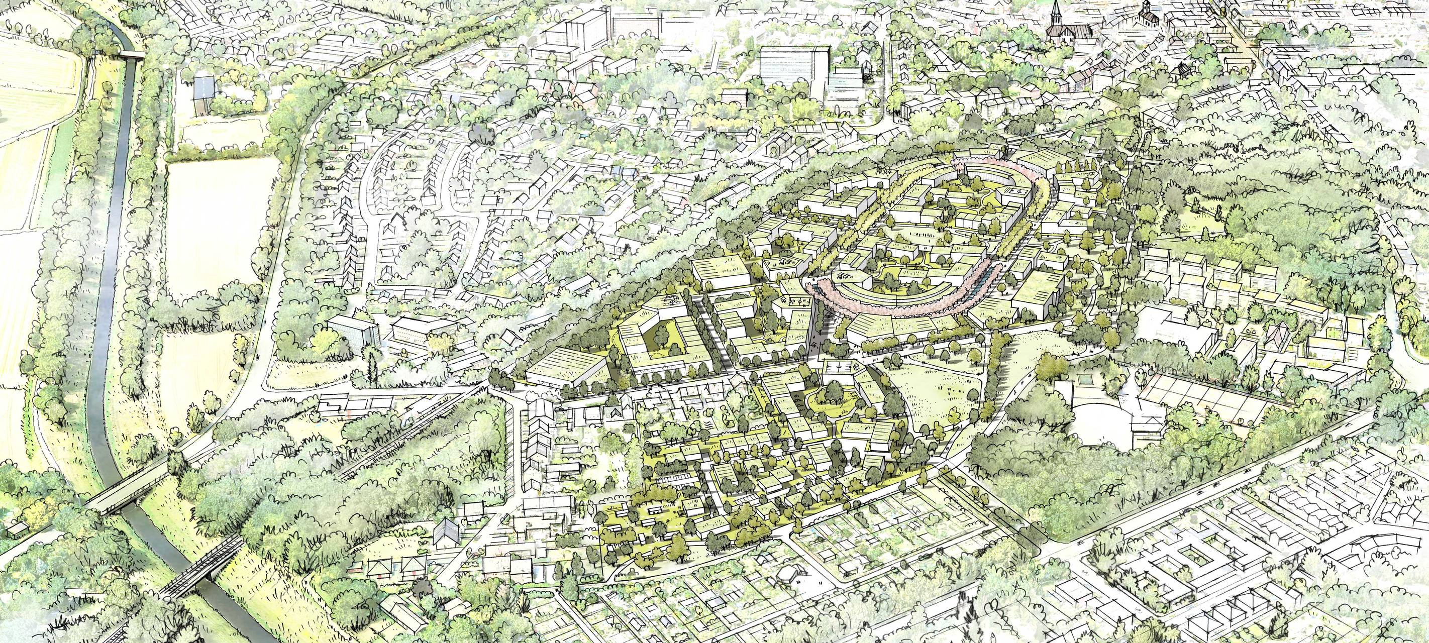 Die Trabrennbahn in Dinslaken soll ein Wohnquartier werden