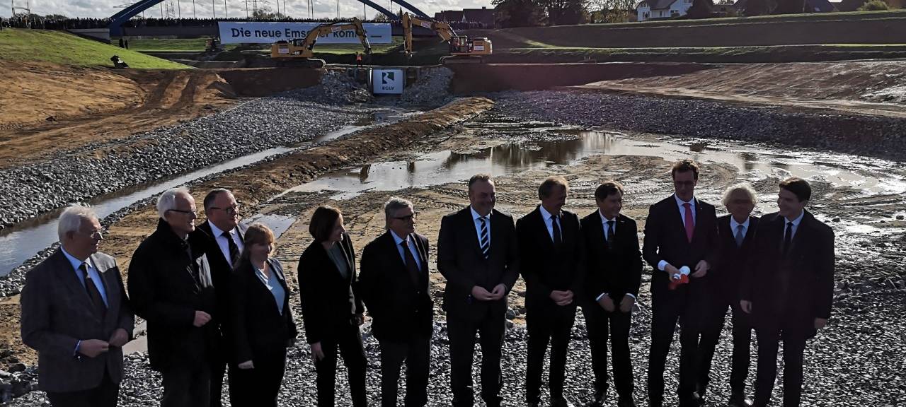 Historisches Ereignis: Emschermündung in Dinslaken geflutet