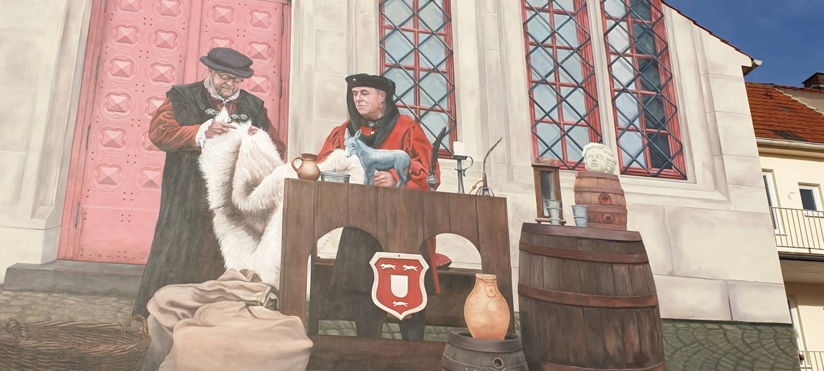 Kunstprojekt: Hansebild auf Weseler Hausfassade ist fertig