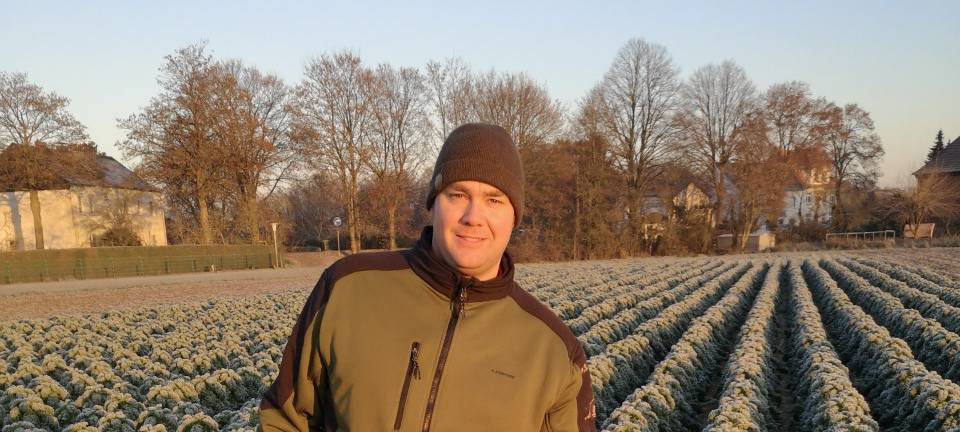 Bauer Abels aus Büderich: Grünkohl ist gerade der "Renner"