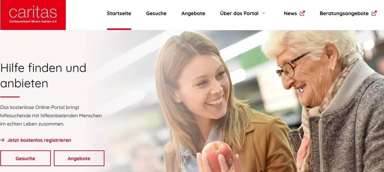 Nachbarschaftshilfe-Portal der Caritas Online