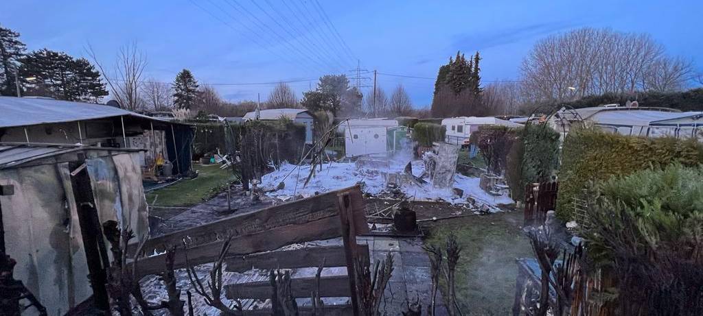 Brand auf Campingplatz in Xanten