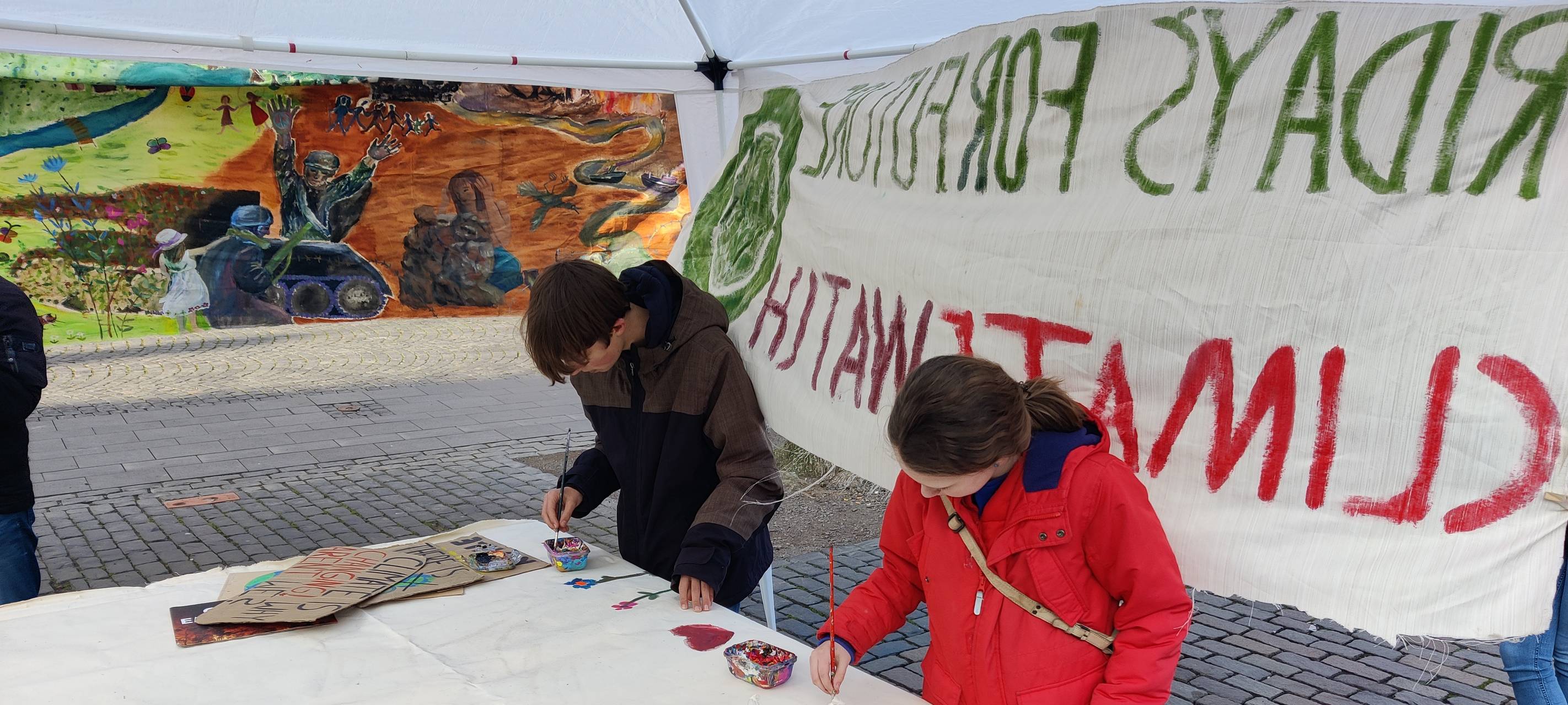 Gemeinsamer Aktionstag von Verdi & Klima-Aktivisten im Kreis