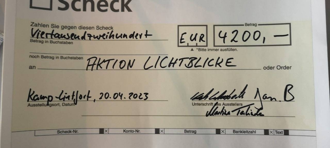 Jäger spenden 4200 Euro an die Aktion Lichtblicke