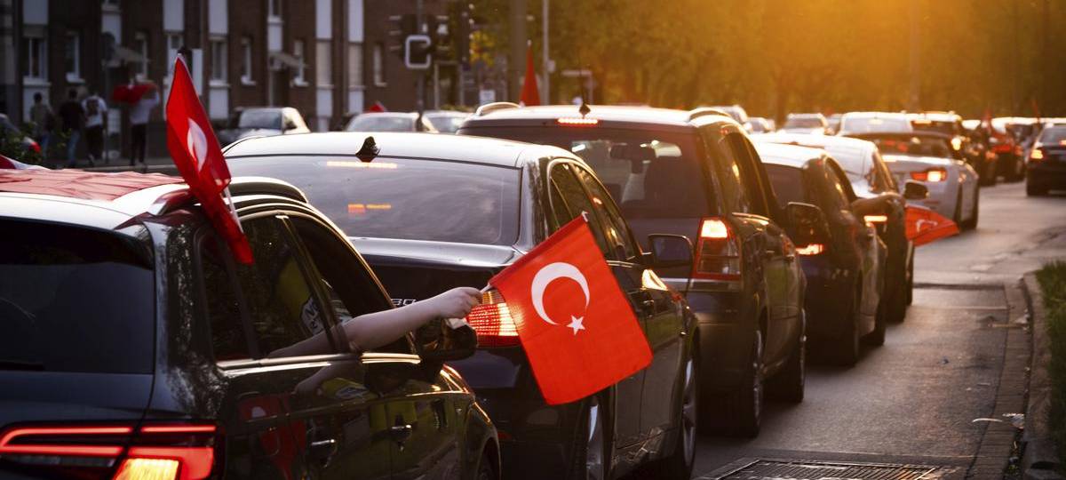 Autokorsos in der Region zum Erdogan-Sieg in der Türkei