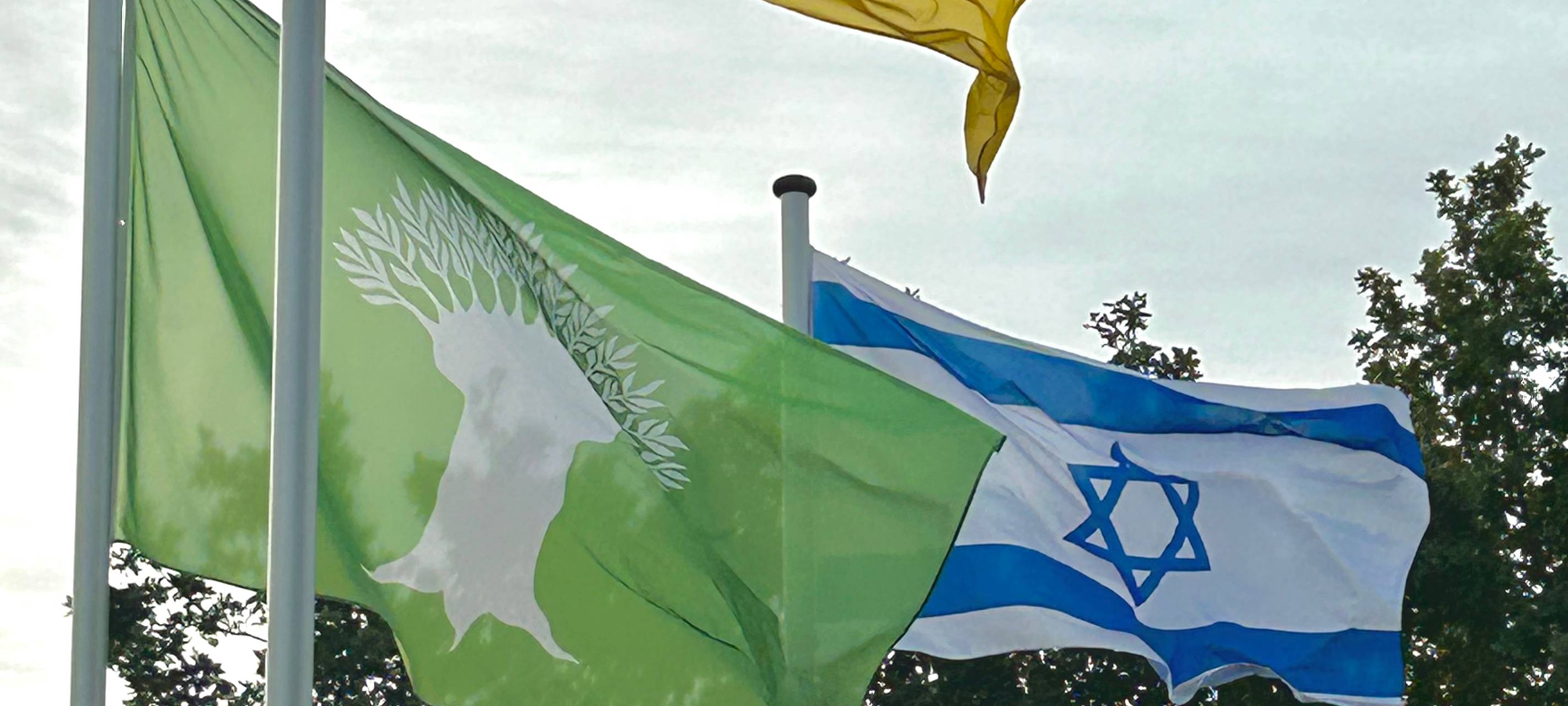 Israelische Flagge vor dem Kreishaus in Wesel gehisst