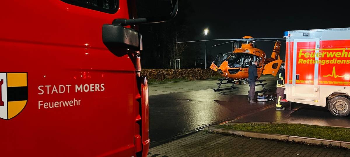 Bagger in Moers umgekippt - Fahrer lebensgefährlich verletzt