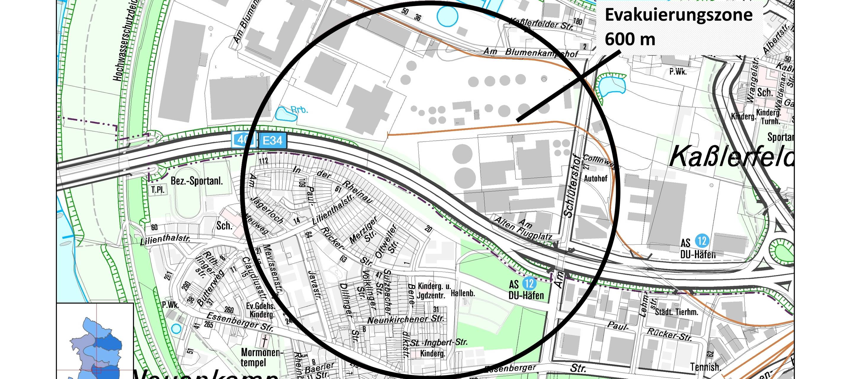 Duisburg - Neuenkamp: Fliegerbombe gefunden