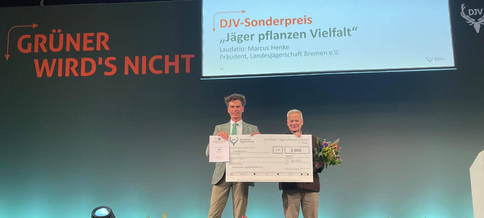 Naturschutz: Hegering Voerde erhält Sonderpreis des DJV
