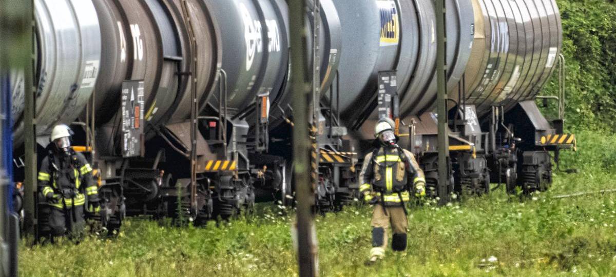 Rangierunfall mit Gefahrgut am Güterbahnhof in Moers