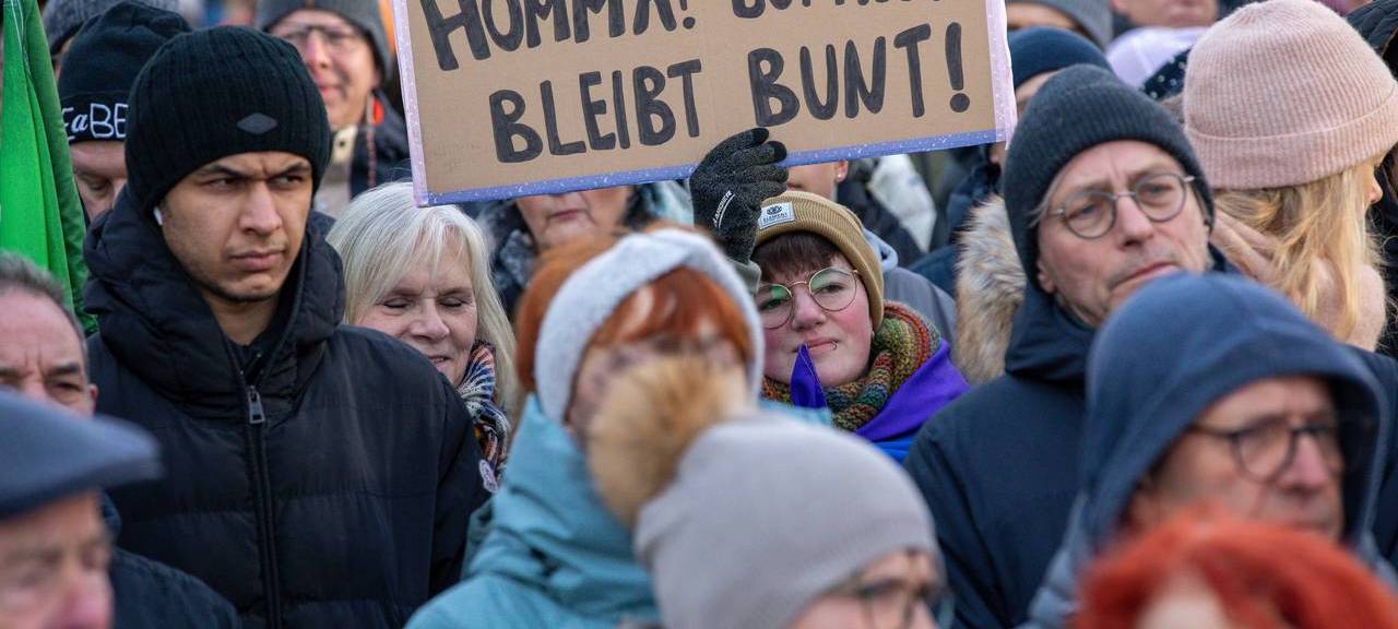 Demo gegen AfD-Veranstaltung in Bottrop