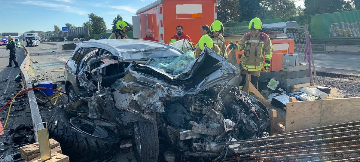 Lange Autobahnsperrung auf der A2 bei Bottrop am Sonntag