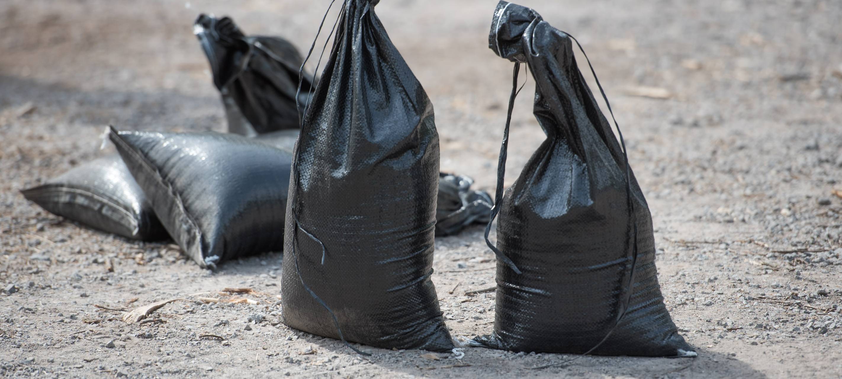 Sandsäcke für den Hochwasserschutz in Dorsten