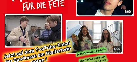 Schulen im Kreis Wesel drehen Filme für Sparkassen-Aktion