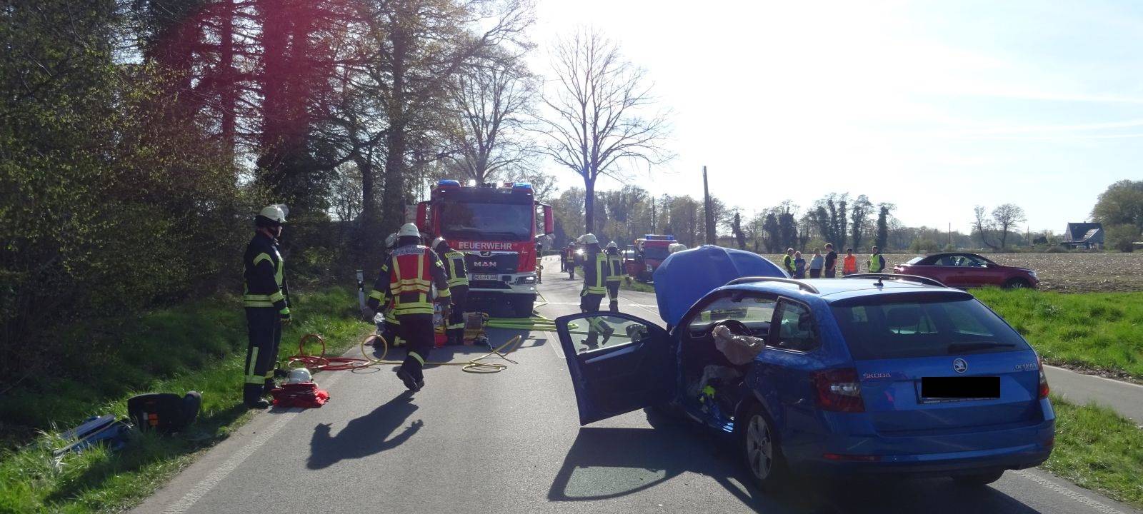 Sonsbeck: Verletzter nach Alleinunfall