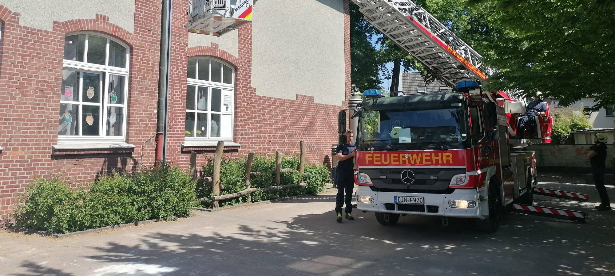 Feuerwehr Dinslaken rettet Mauersegler aus luftiger Höhe