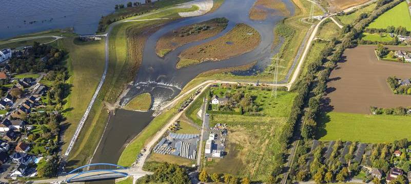 Wild-Angler an Emschermündung zwischen Dinslaken und Voerde