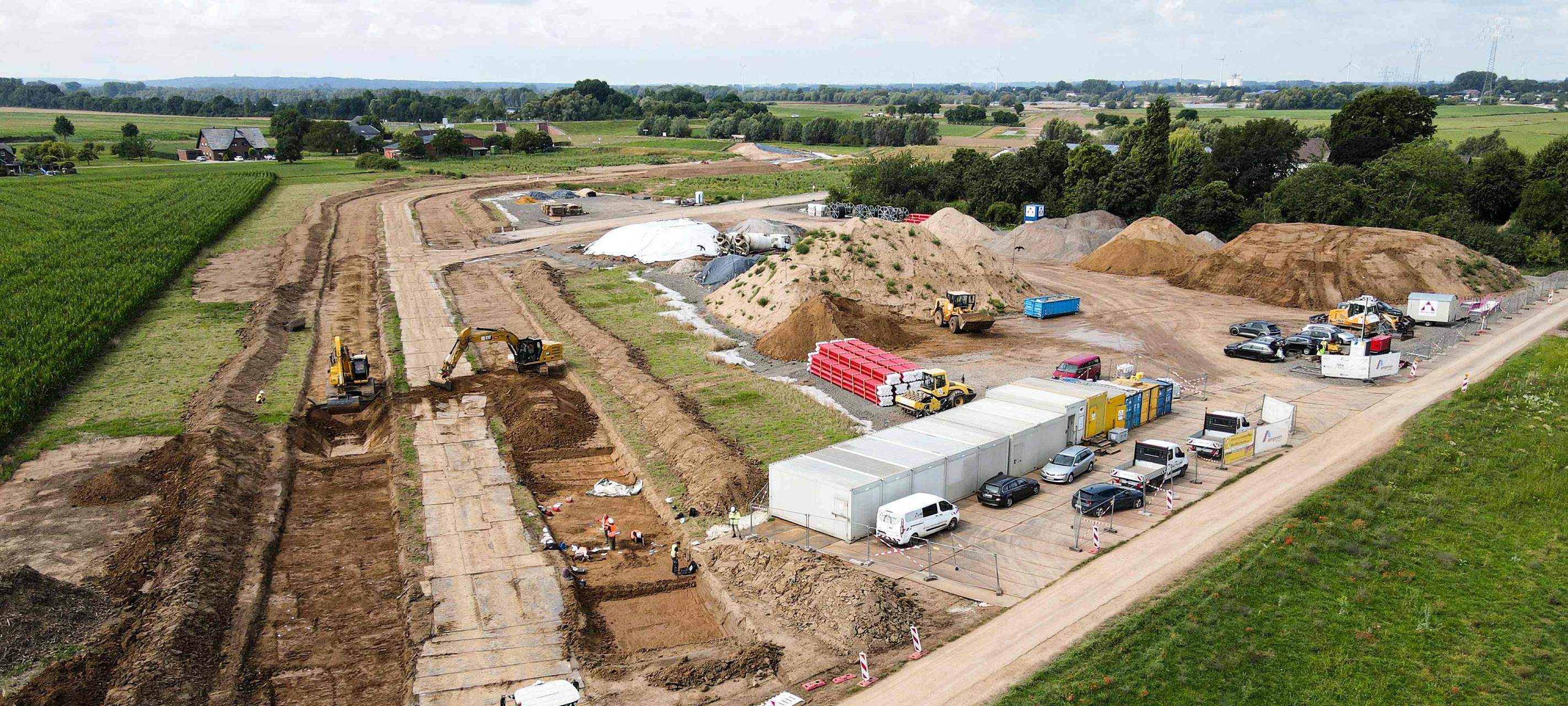 Fund von 15 Skeletten auf Amprion-Baustelle in Rees-Haffen