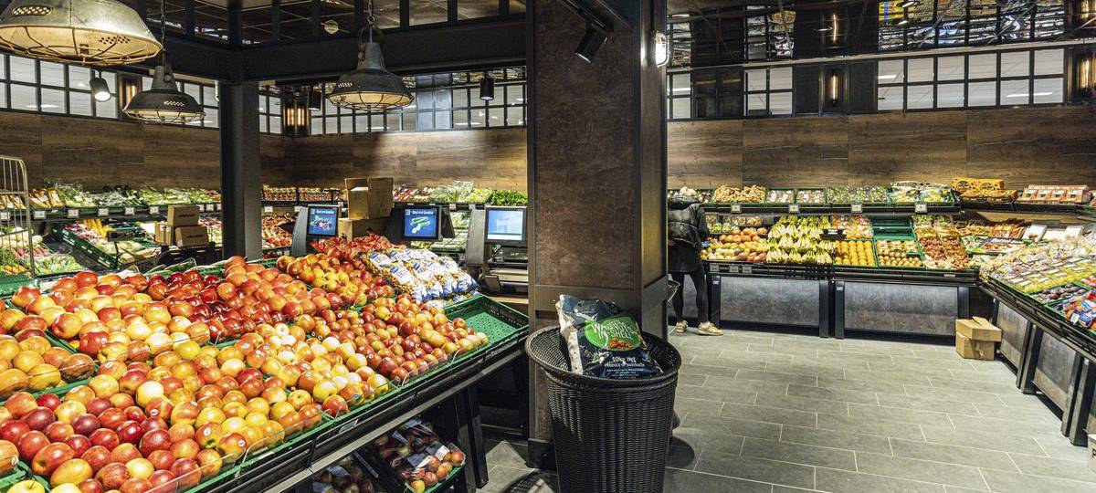 Supermarkt in Neukirchen-Vluyn mit Bergbau-Ambiente