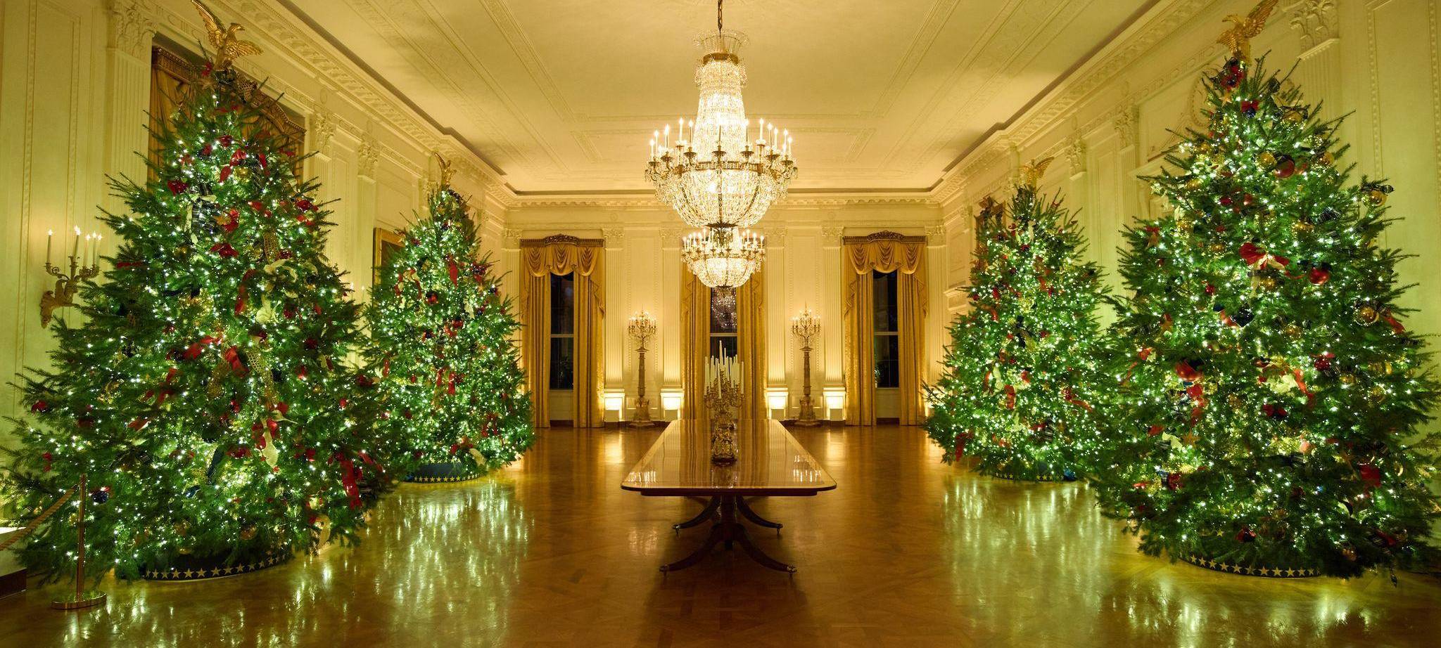 Weihnachtsdekoration im Weißen Haus in Washington