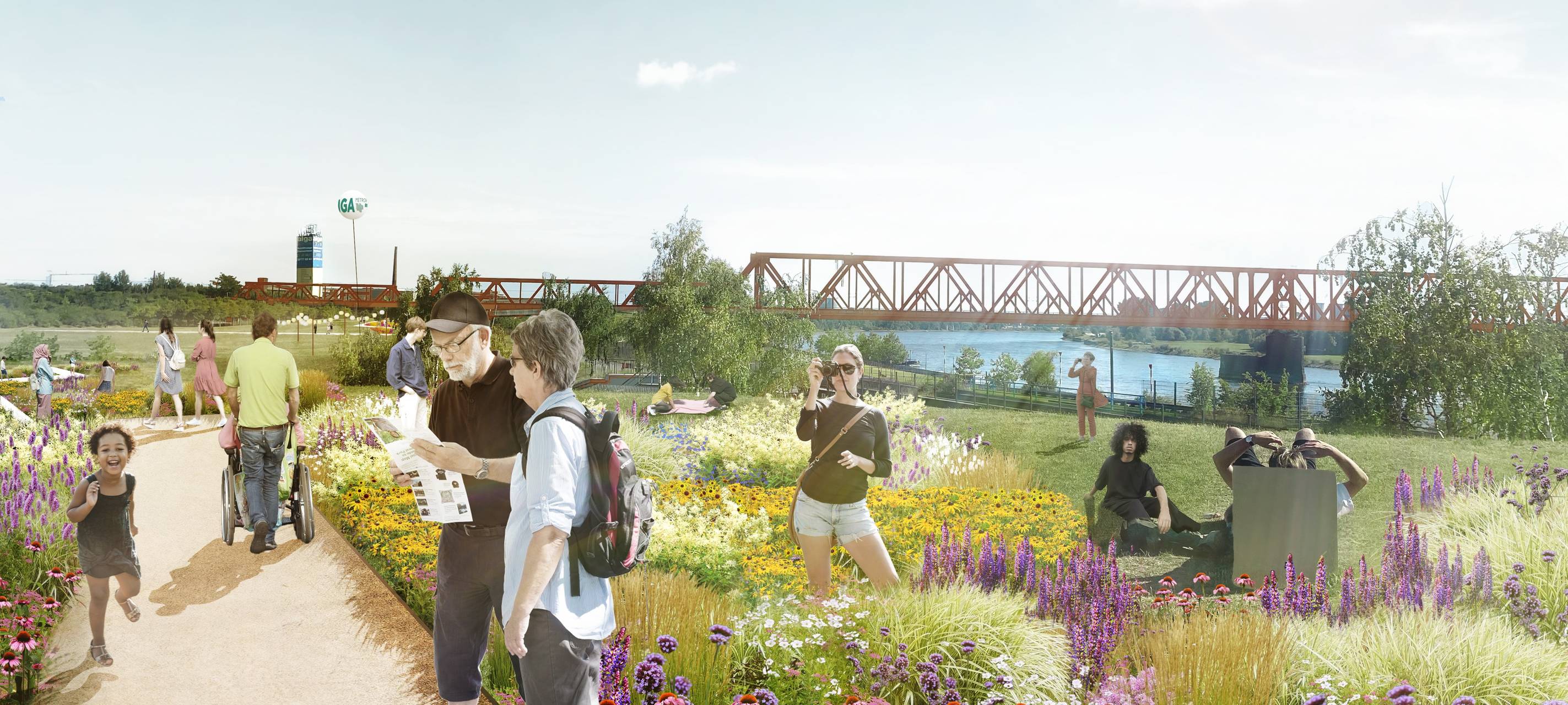 Erste Rose für den Duisburger Zukunftsgarten gepflanzt