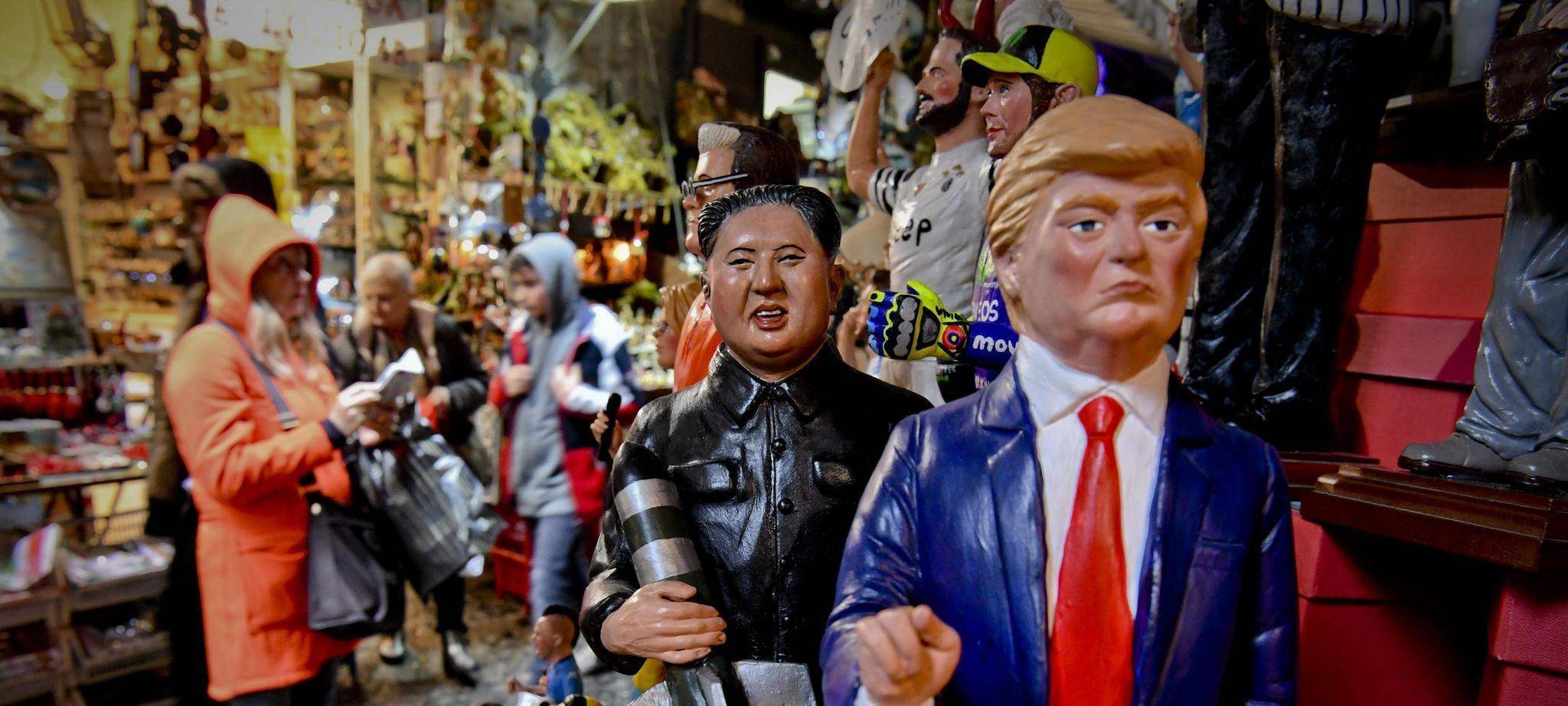 Krippenspiel mit Trump und Kim Jong Un