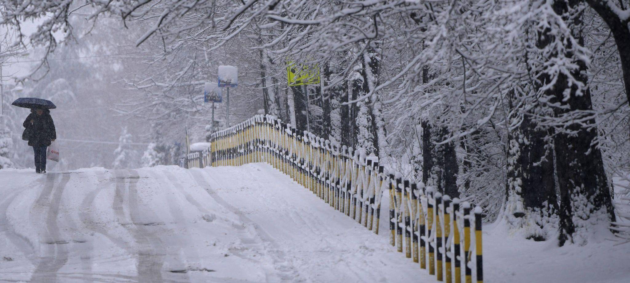 Winterwetter in Serbien
