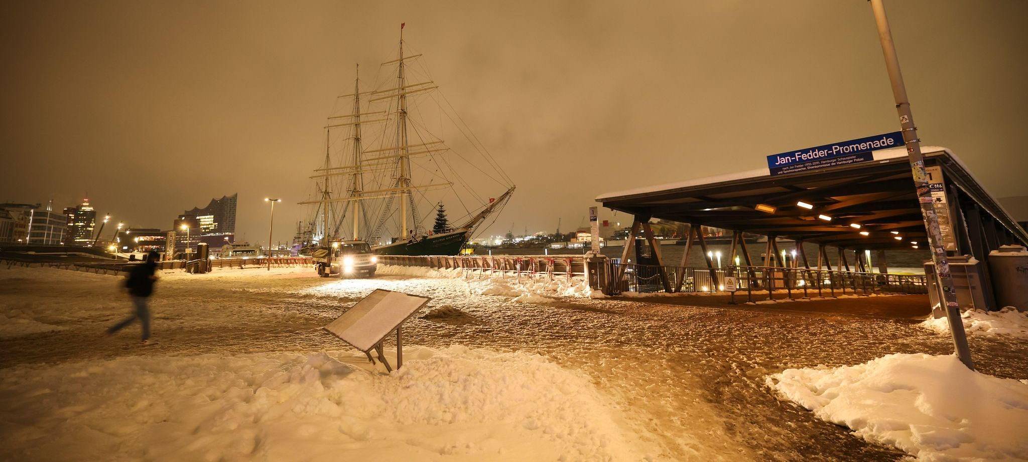 Winterwetter - Sturmtief Elli - Hamburg