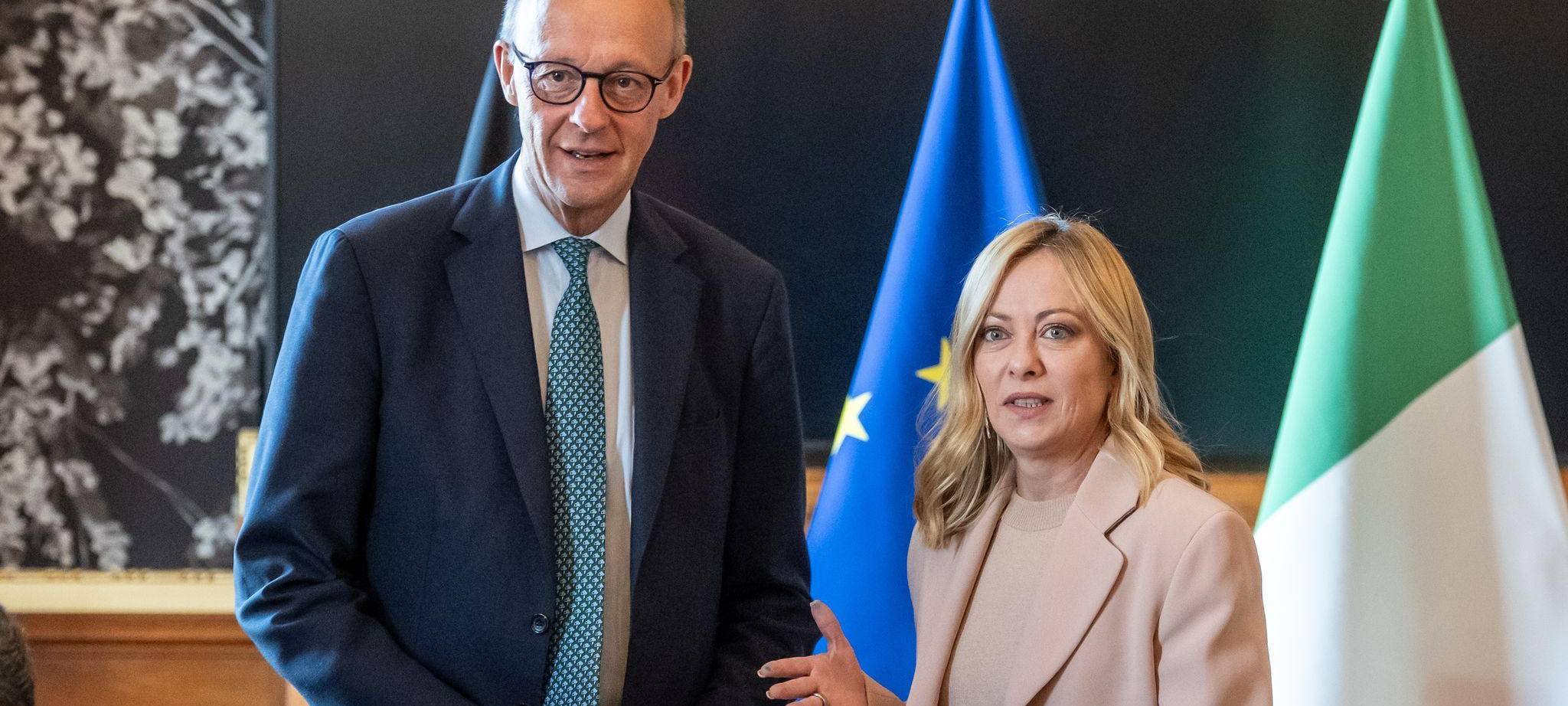 Friedrich Merz und Giorgia Meloni