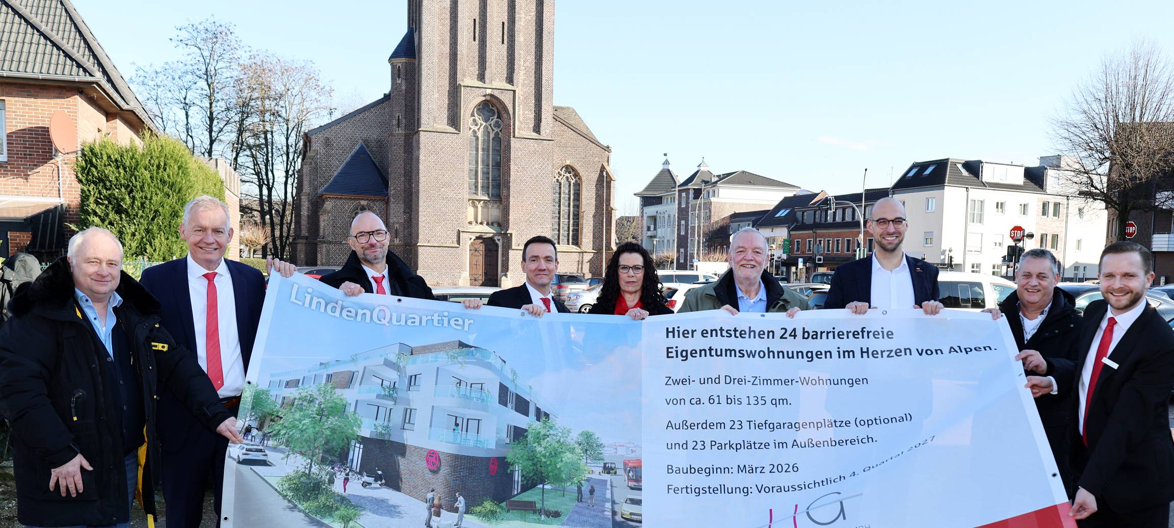 Baustart für neues Wohn- und Geschäftshaus in Alpen