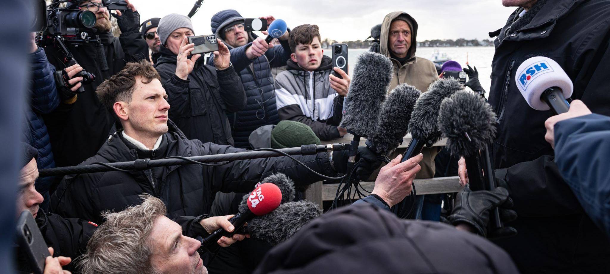Wal an der Ostseeküste gestrandet